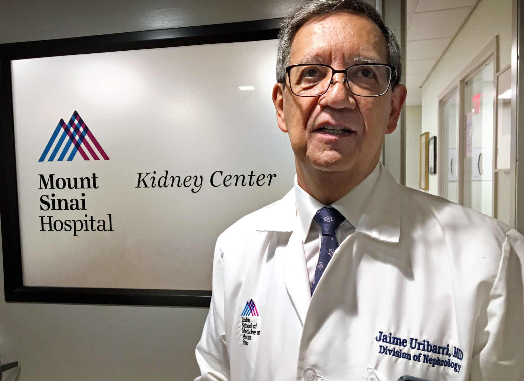 Dr. Jaime Uribarri, a clinical nephrologist at Icahn School of Medicine at Mount Sinai Department of Medicine